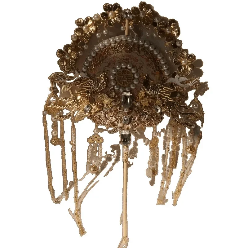 

Finished Fan Bridal Wedding Handmade Happy Fan DIY Material Package Xiuhe