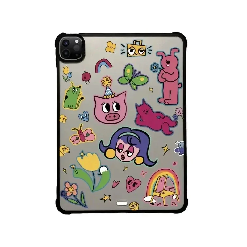 Cartoon fairy Acrylic iPad Cover for iPad Air 4 5 (10.9inch) Mini 6 iPad Pro 2020 2021 2022 (11inch 12.9inch) Protective Case