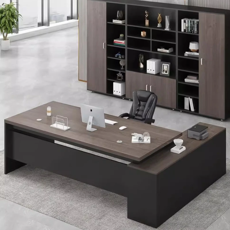 دعم الساق أدراج مكتب تنفيذي رخيصة جمالية فاخرة كبيرة مكتب تنفيذي خشبي رخيص أثاث مكتبي Mesa De Escritorio