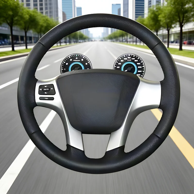For Geely GC7 12-13models Hand-stitched Car Steering Breathable; wear-resistant; skid-proof full coverage modification desig