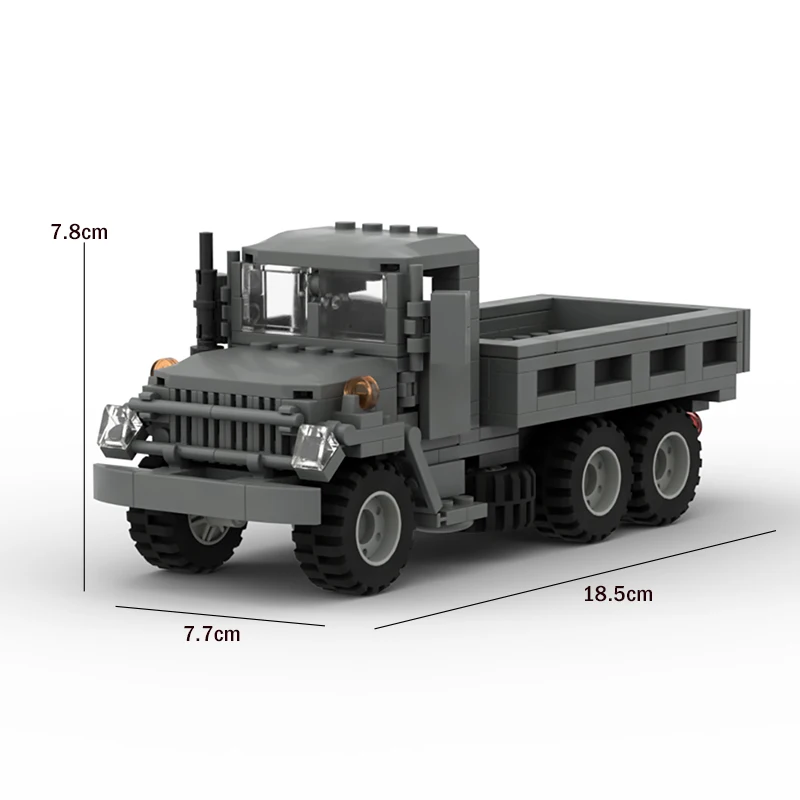 Militaire Ww2 Voertuig Truck Model Verkeer Amerikaanse Auto Collectie Moc Us M35 Model Bouwstenen Kit Bakstenen Speelgoed Kids Cadeau