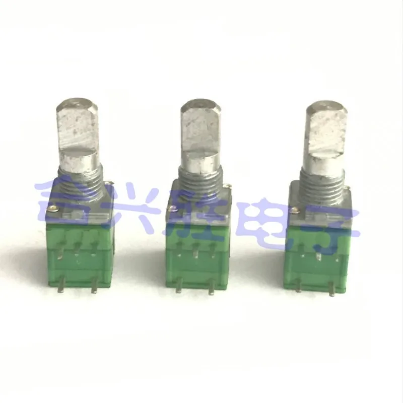 2PCS 09 Type Single Potentiometer With Switch B100K Computer Audio Speaker Volume Potentiometer Shaft Length 15MM