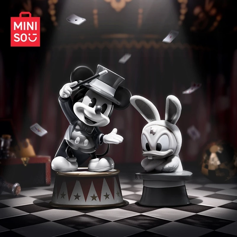 Miniso Mystery Box Disney Donald Ente Abdeckung Modell Blind Box Puppe Ornament Desktop 90 Jubiläum Anime Figuren Geburtstags geschenk Spielzeug