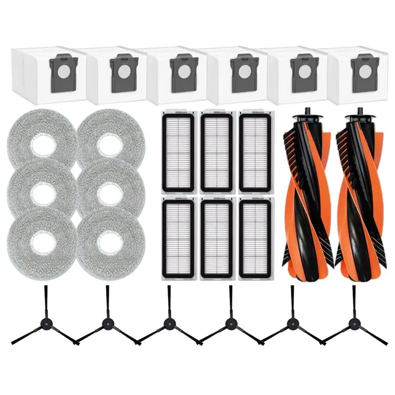 

【FAVORITE】Replacement Parts Accessories For Cecotec Conga X70- Main Side Brush HEPA Filter Mop Pad Dust Bag Included