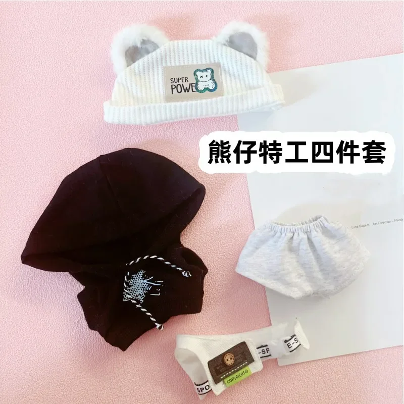 20cm Doll Clothes Hoodie Set Camera Shoes Dress Up Stuffed Doll Accessories Cultivate Hands-on Ability Children's Gift Toys