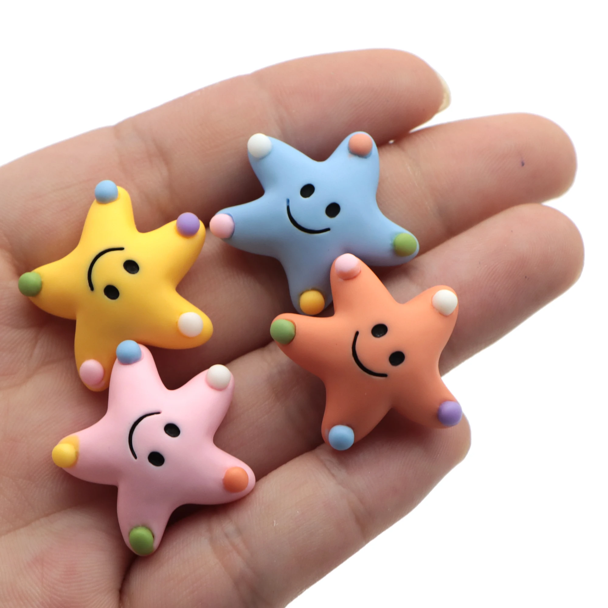 10 Pcs/lot Cute Star 3D Resin Cabochon Charms For Toys Bow-knot Accessories DIY Craft Supplies Decoration,10Yc10942