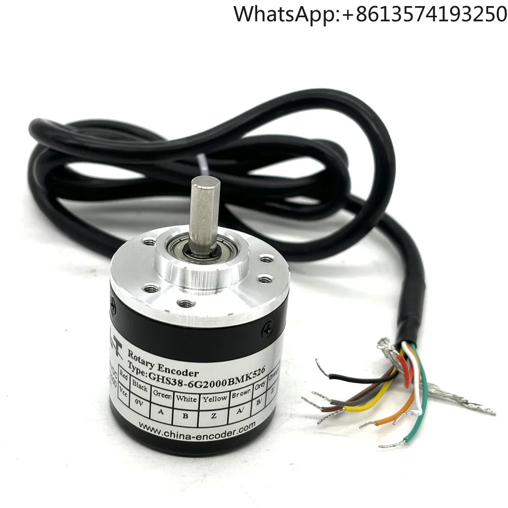 

CALT GHS38-6G2000BMK526 2000PPR HTL ABZ A-B-Z- 5-26V 100PPR ~ 2500PPR Incremental Rotary Encoder