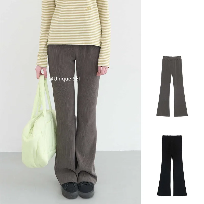 

Korean Retro Solid Color All-match Casual Pants Women 2025 Autumn New Streetwear High Waist Corduroy Wide Leg Pants