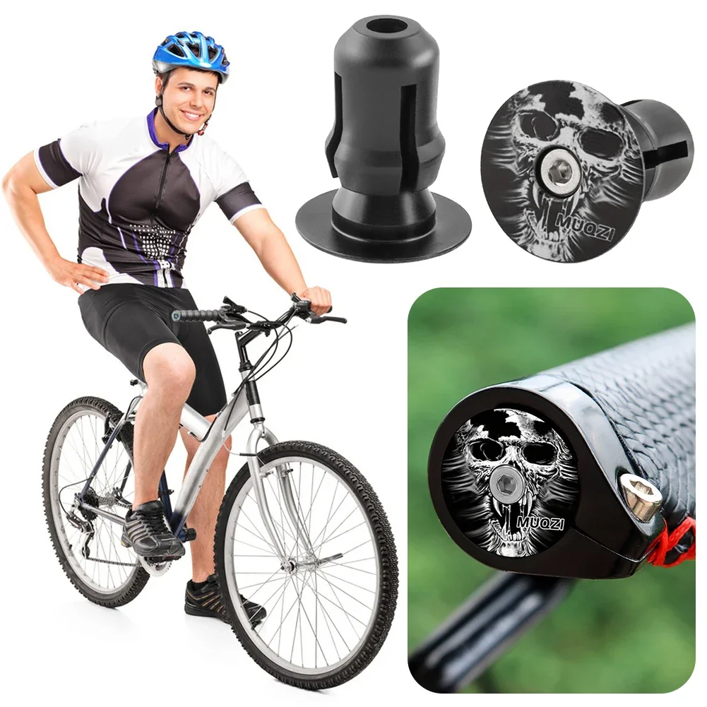 2Pcs Bike Handlebar End Plugs Aluminum Alloy MTB Road Bicycle Handlebar End Caps Bicycle Handle Grips Cover Bicycle Accessories