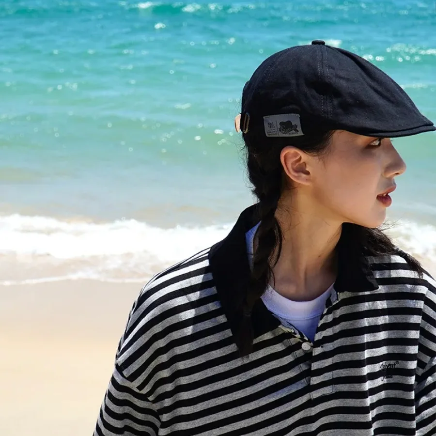 Retro Classic Beret for Men and Women Japanese Street Trend Wearing Duckbill Hats Instead Versatile for Summer and Autumn