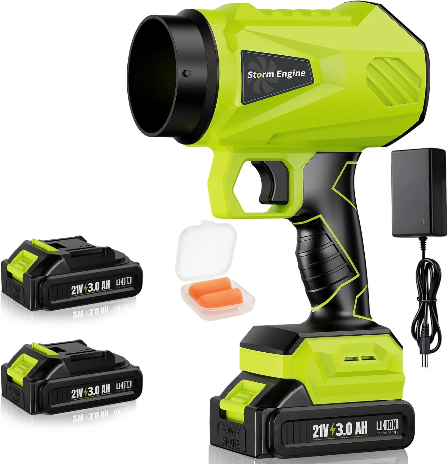 

Cordless Leaf Blower, 21V 3000mAh x2, 500W, 464 CFM, Adjustable Speed, Lightweight for Yard & Garden