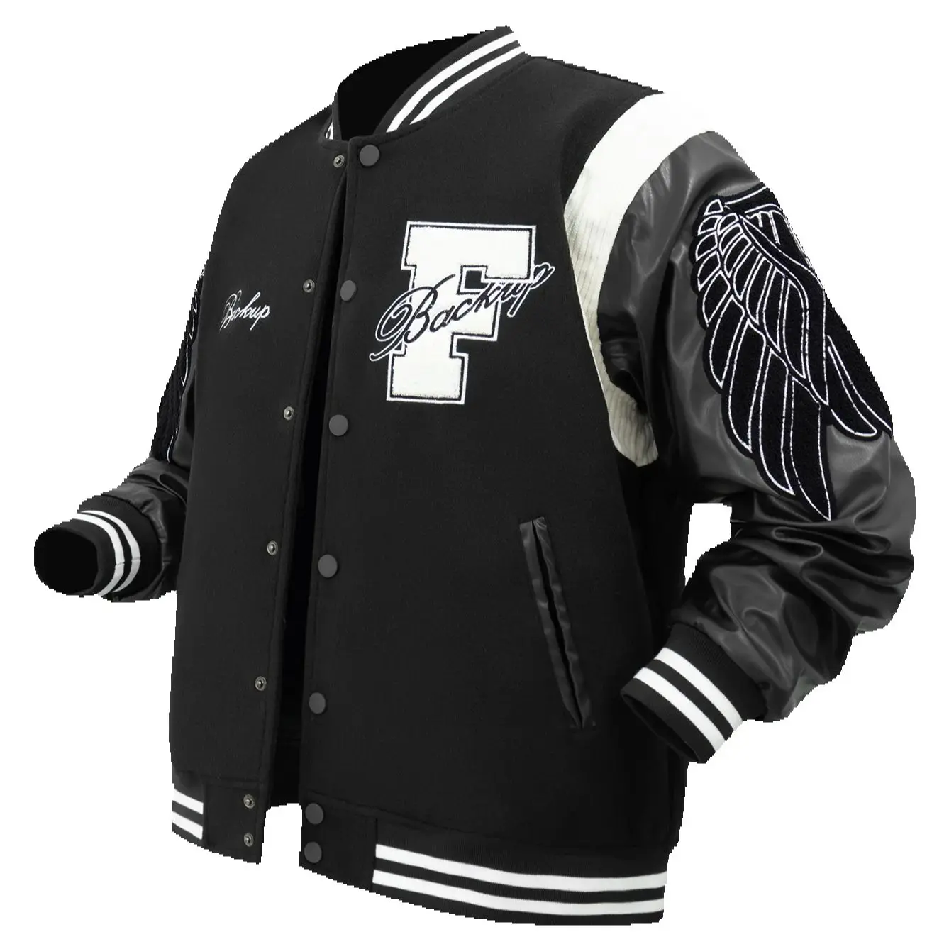 

Men's Vintage Track Bomber Jacket with Double-wing Embroidery Summer Motorcycle Windbreaker Jacket Man New in Jackets