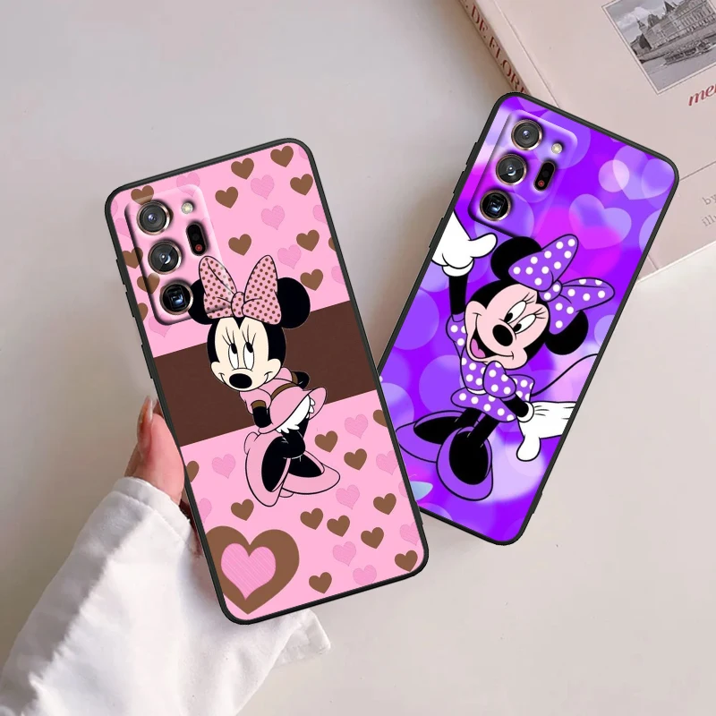 Mickey Minnie Mouse Cartoon For Samsung Note 20 10 Ultra Plus A31 A14 A12 A70 A34 A25 A04 A05 A15 A24 5G Black TPU Phone Case