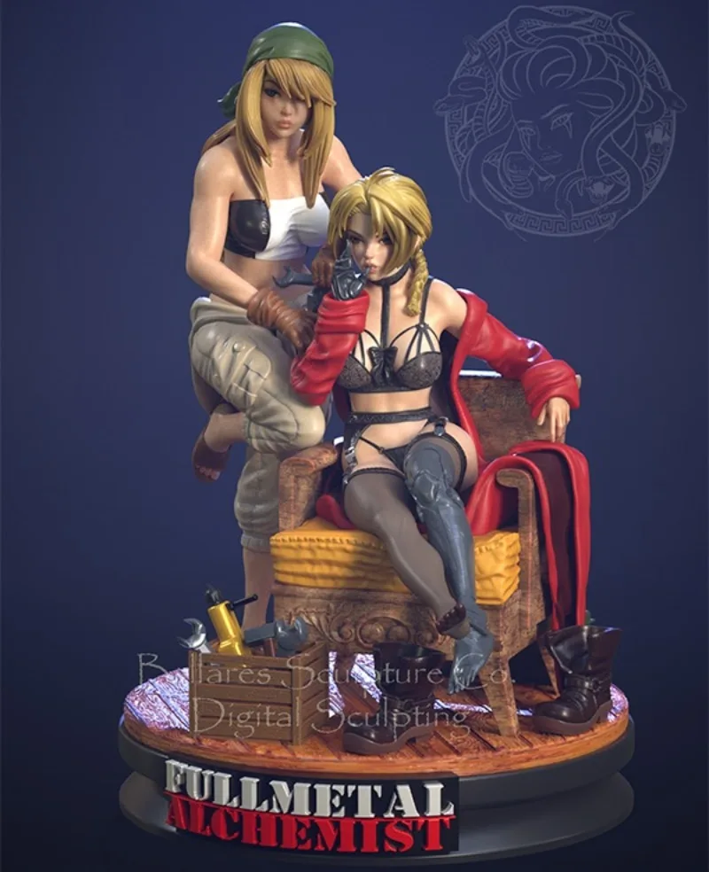 

1/24 Scale Resin Figure Model Kit Fantasy Hobby Miniature Steel Alchemist Western Mirror Unassembled and Unpainted Free Shipping