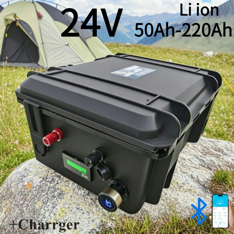 

24V 50Ah 80Ah 100Ah 120Ah 150Ah 180Ah 200Ah 220Ah batería de iones de litio para 1000W 2000W hélice de barco sistema Solar marin