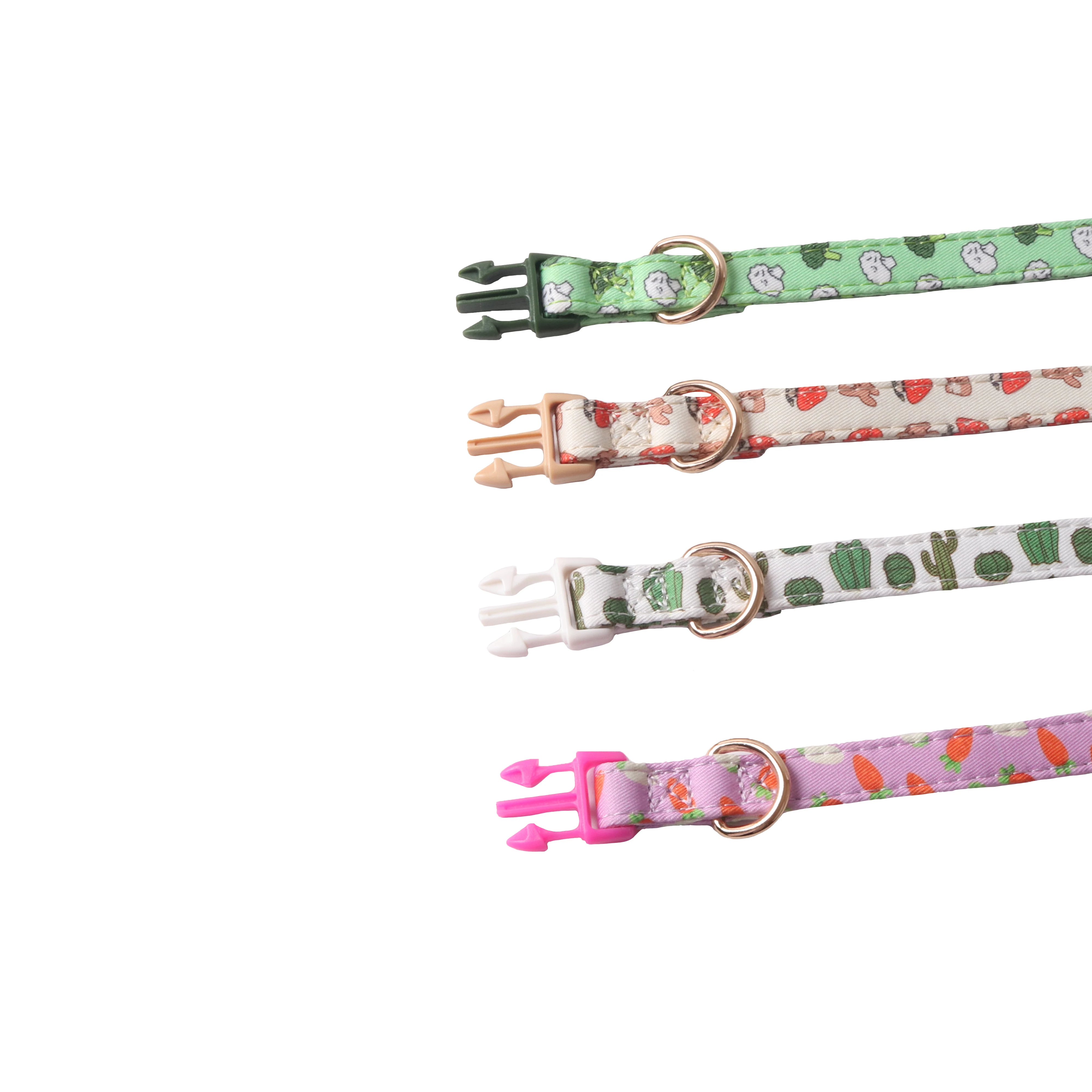 Amigo New Pet products design Two layers of double sided bandana dog collar color buckle
