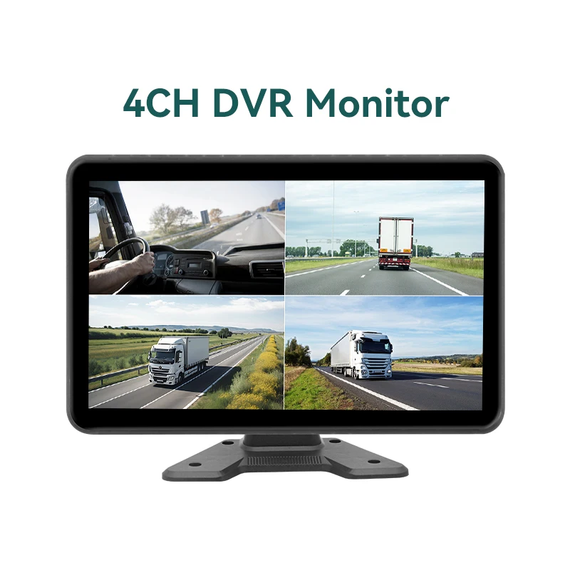 

4G GPS Wifi Opiton 4-Channel 512G Storage Blind Spot Radar BSD Alarm 4CH Dvr Monitor Touch Screen For Truck RVs Bus Trailer