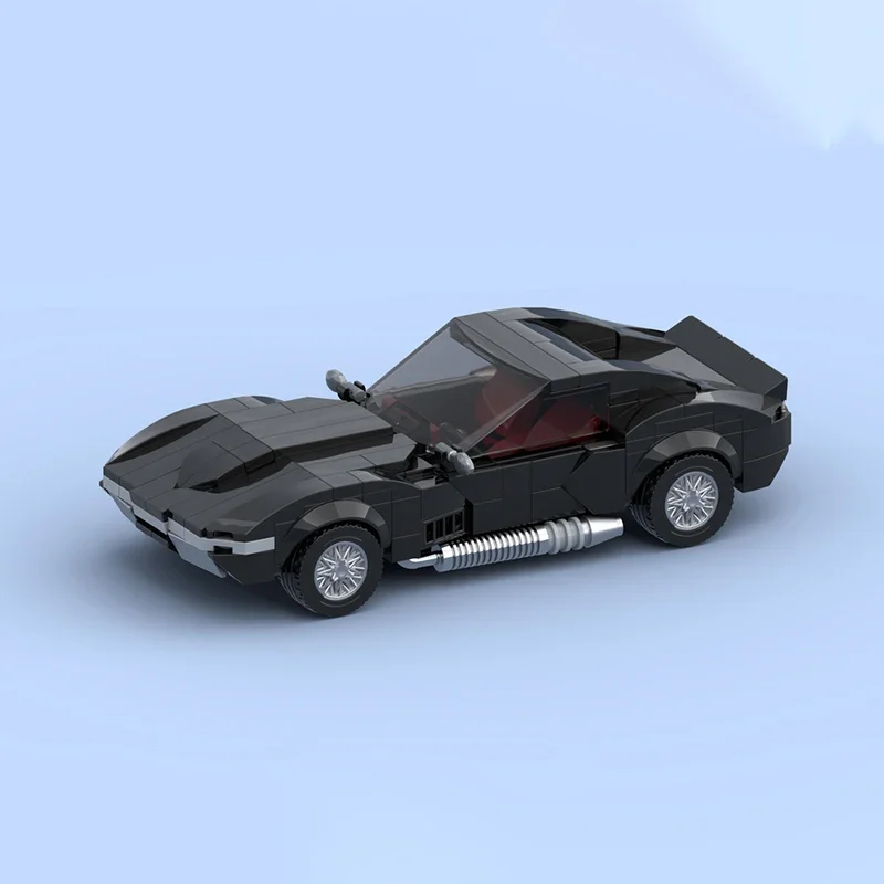 295 Piezas MOC 69' Chevroleters Corvette Stingray City Champions Super Car Bloques de Construcción, Regalo Encantador para Festivales
