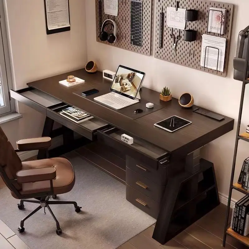Smart lifting table Solid wood computer desk Home office Electric lifting desk