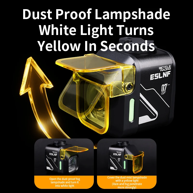 ESLNF High Brightness 1200 Lumens Aluminum Alloy Bicycle Headlight 4000mAh Front Light for Cycling Safety Bike Light