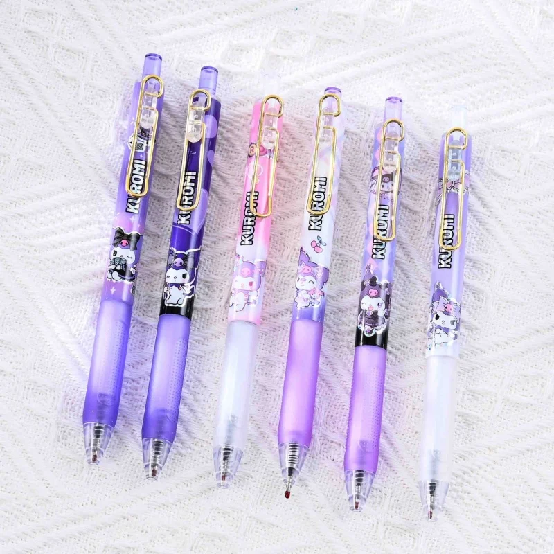 

36pcs/lot Kawaii Sanrio Kuromi Press Gel Pen Cute 0.5mm Black Ink Neutral Pens Promotional Gift Office School Supplies