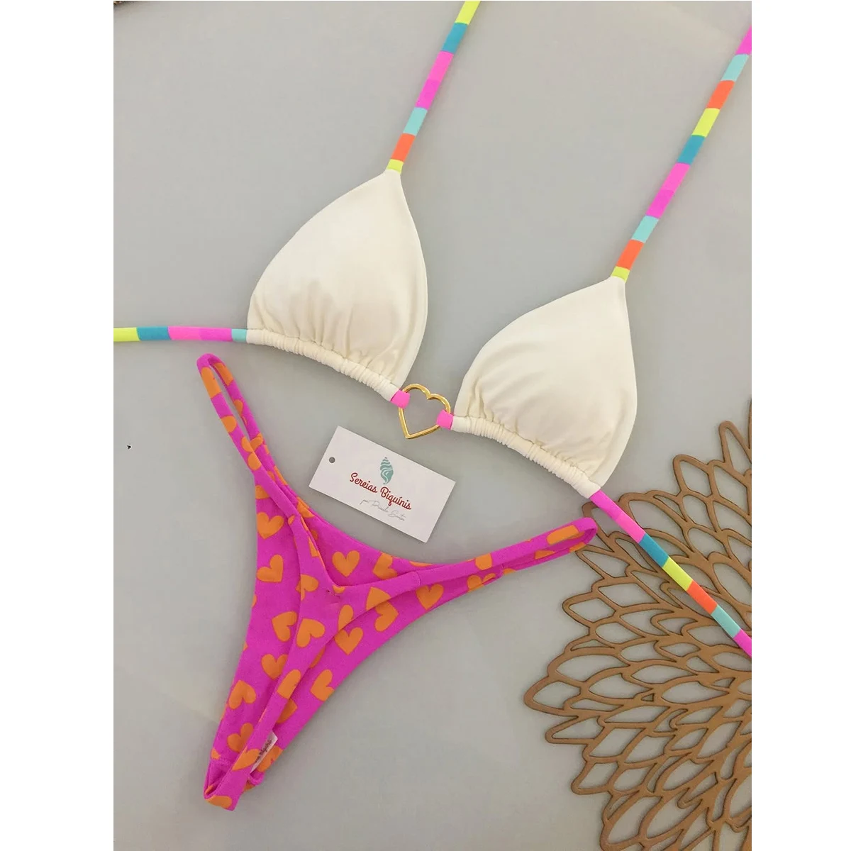Mikro-Bikini, 2026 Damen-Badeanzug, sexy Bademode, gestreift, Bikini-Set, brasilianischer Biquini, weiblicher Tanga, Strandmode, Partykleidung – Detail 2