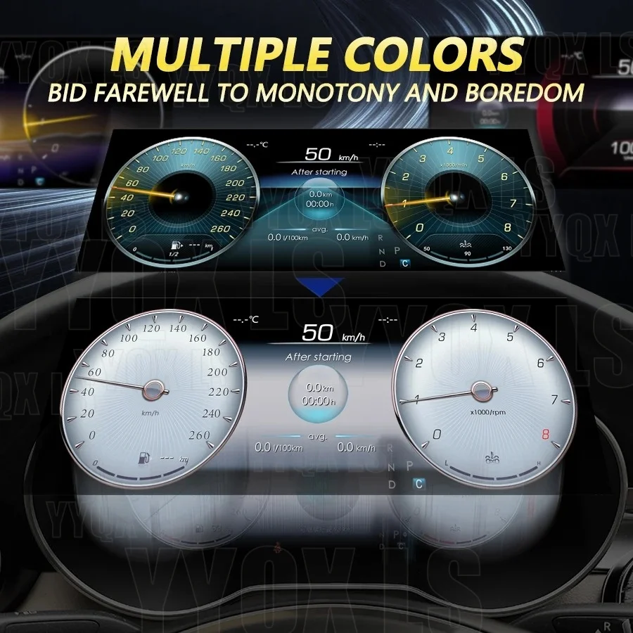 For Benz V Class W447 2016-2019 LCD Dashboard GPS Speedometer Digital Instrument Panel Gauge Cluster Virtual Cockpit Tachometer