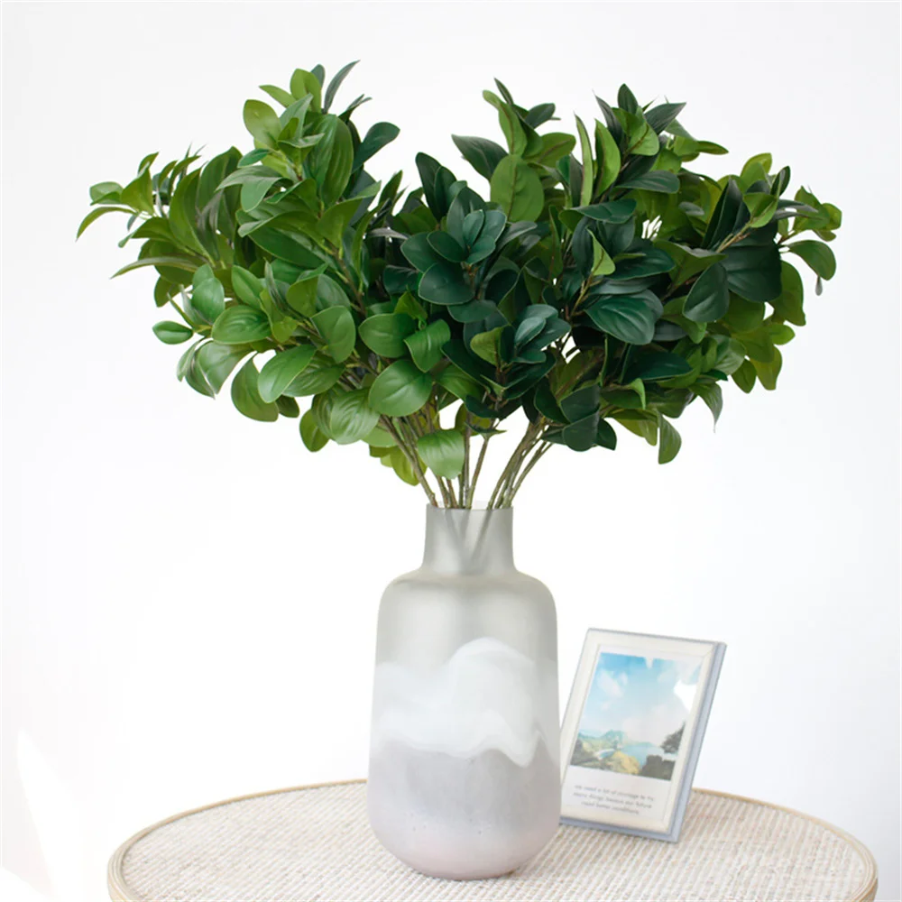 

Green Plant Leaves Simulated Plants For Indoor Office Home Living Room Bedroom Decorations Flower Landscaping Artificial Plant