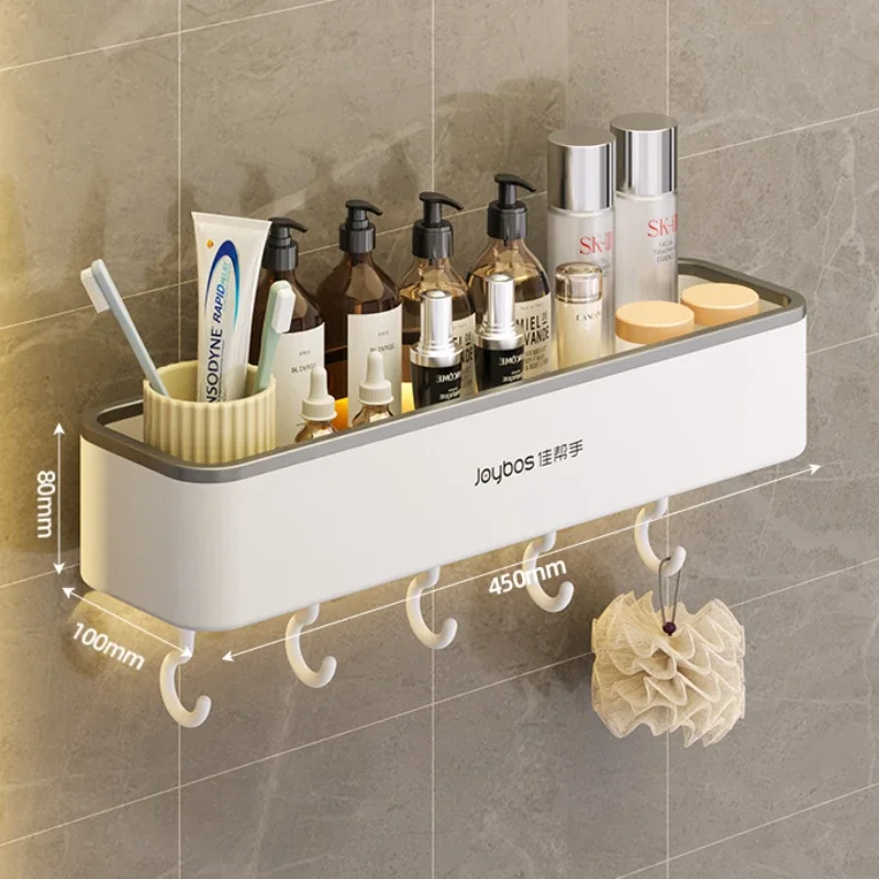 Limited Edition Cosmetic Wall Shelf - Perforated Luxury Storage Holder Simple Bathroom Organizer and 1-Layer Storage Rack Hot