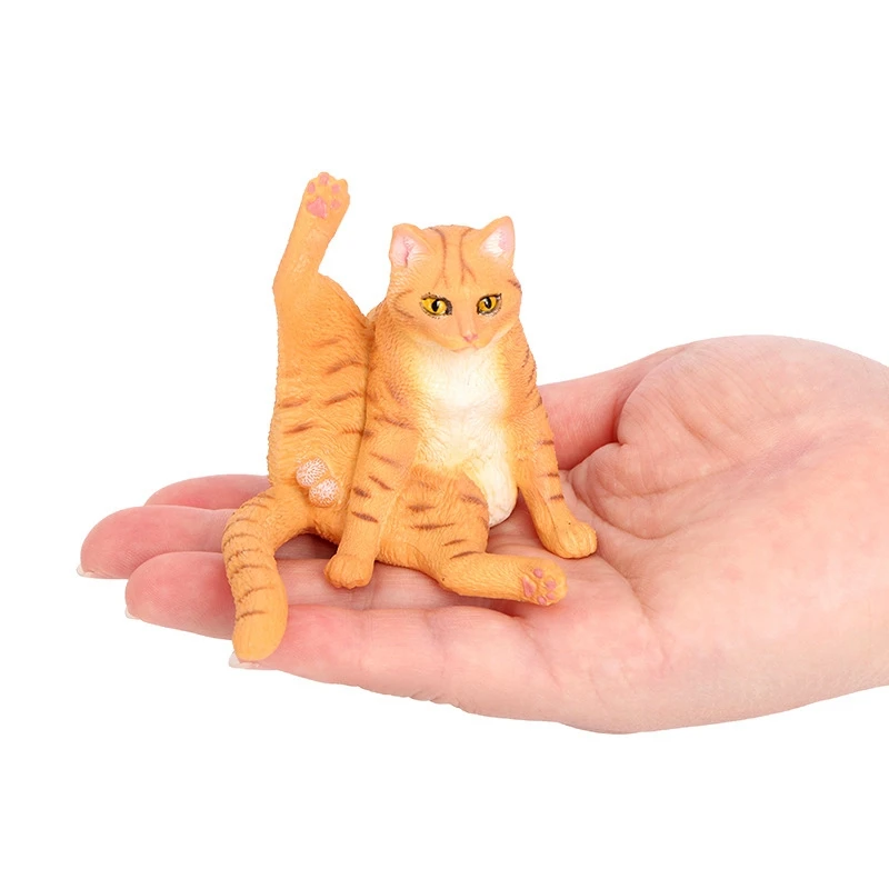 Simulated Lift-foot cat model pet cat desktop ornament kitten home decoration
