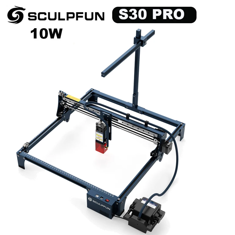 SCULPFUN S30 PRO 10W Laser Engraver with CAM500 Camera 5MP and Automatic Air-assist System Engraving Machine 410x400mm Area