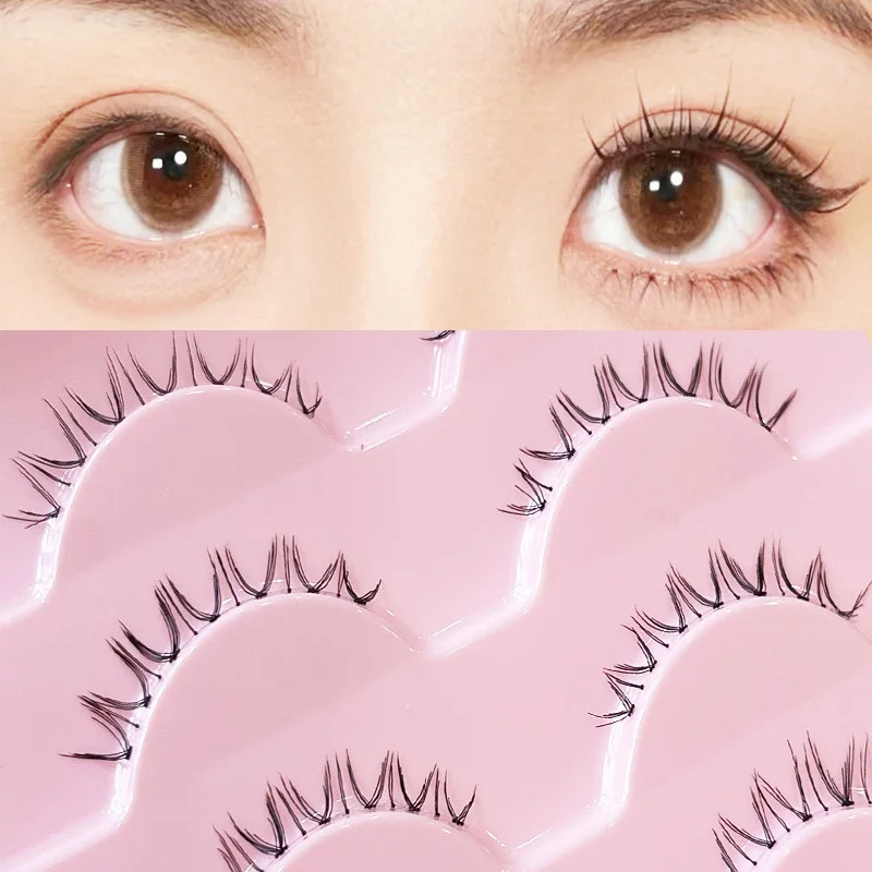 LTWEGO pestañas inferiores 5 pares, 3D visón, aspecto natural, extensión de pestañas inferiores, pestañas cortas, herramientas de maquillaje 6
