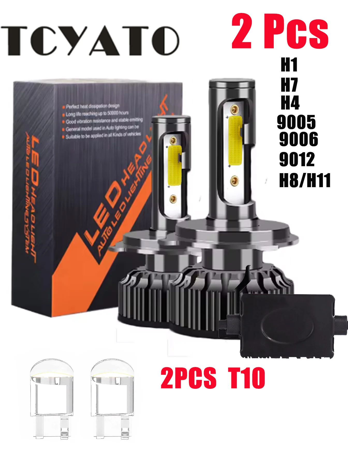 

2pcs 20000LM H4 Turbo Car Headlight 72w H7 Led Lights H11 LED Bulb H8 H9 9005 HB3 9006 HB4 6000K Auto fog Light 12V Auto Lights