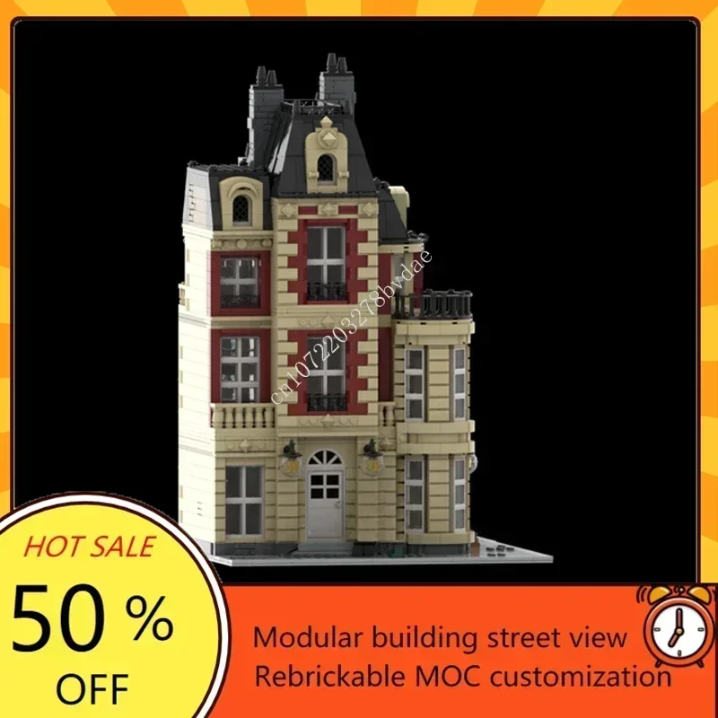 2760 pièces personnalisé MOC manoir français 18ème siècle manoir Street View modèle Puzzles personnalisés bricolage assemblage éducatif cadeaux de noël