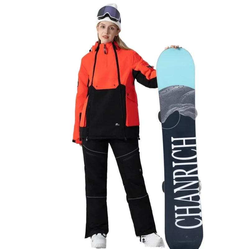 

Ski suit, windproof and waterproof ski hoodie, wear-resistant and warm ski clothes and pants, the same for men and women
