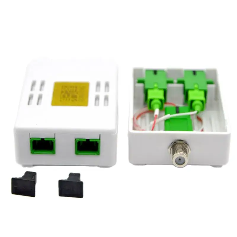 10pcs FTTH CATV Passive Optical Receiver MiNi Node Single Fiber Converter With WDM Output Level 46 dBuV Factory Price Wholesale