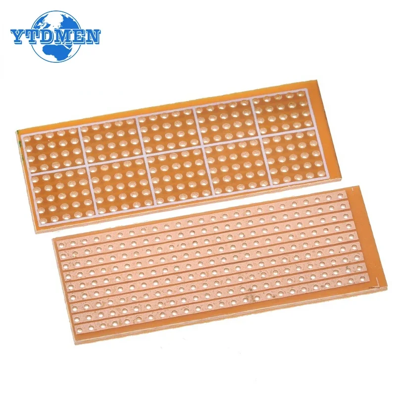 10/20PCS PCB Board Single Side Protoboard 2.5x6.4cm Universal Experiment Matrix Circuit Board Single Row Continuous Hole 25x64mm