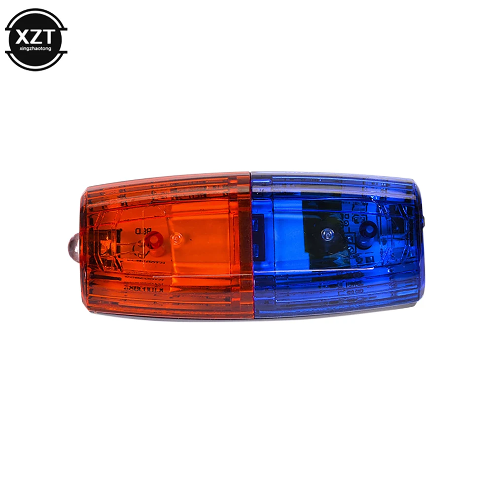 LED Red Blue Multifunction Clip Flashing Warning Safety Shoulder Police Lights USB Charging Emergency Lamps Bicycles Accessories