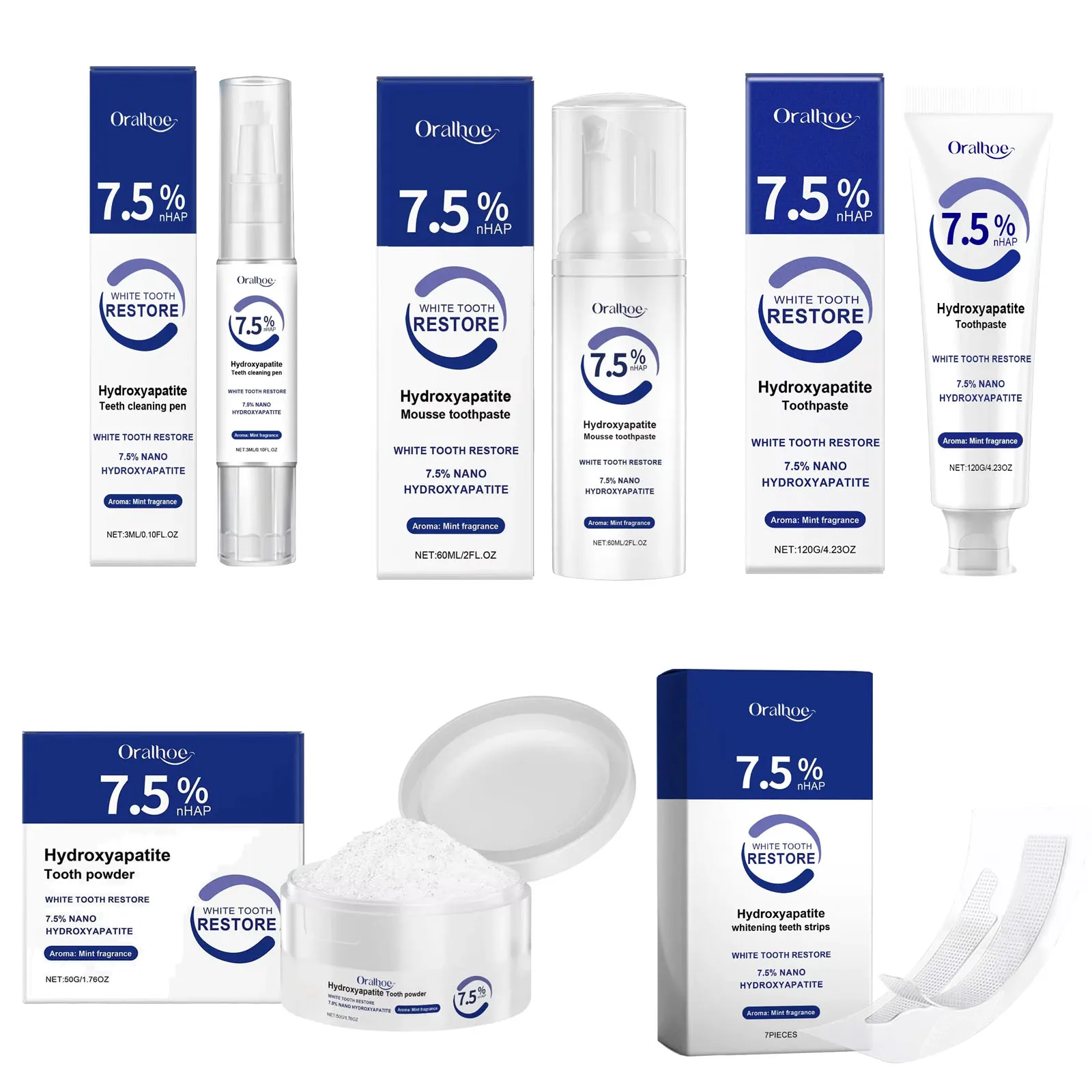 Pasta Dental Blanqueadora, Elimina la Placa Amarilla, Protege las Encías, Repara las Caries, Probiótica, Reduce las Manchas, Aliento Fresco, Cuidado Bucal