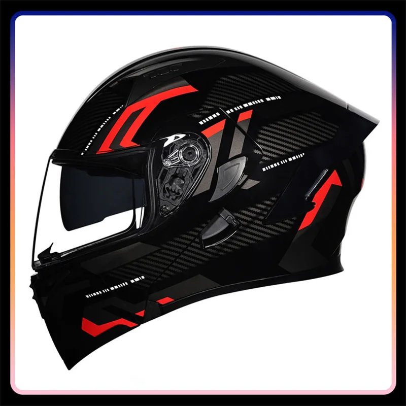 Motorhelm Volledig Gezicht DOT Goedgekeurde Modulaire Helm Dual Vizier Opklapbare Motorhelm Volwassen Mannen Vrouwen Cascos Para Motos