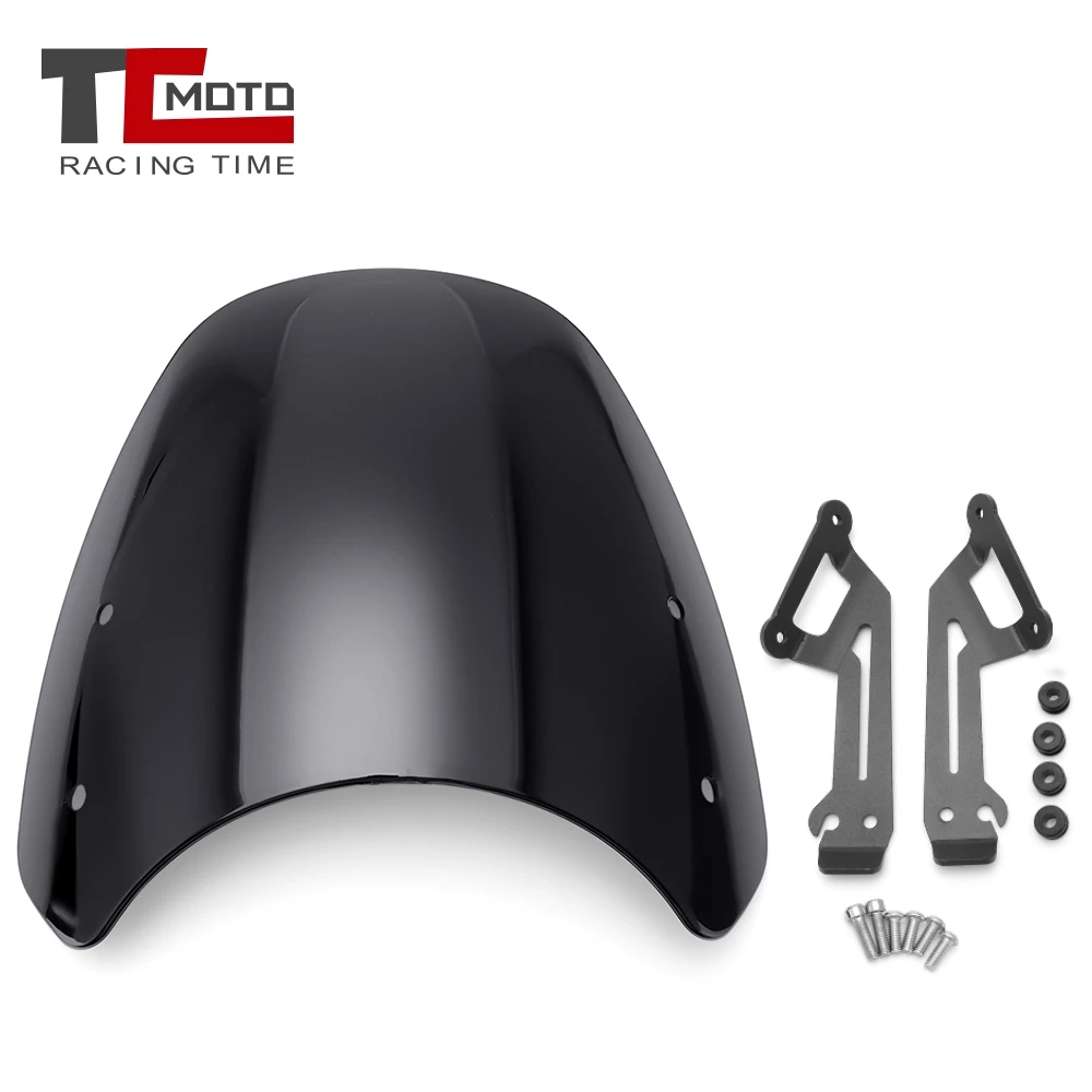 Motorcycle Windscreen Windshield For Ducati Scrambler 400 800 Classic Icon 2015-2022 Headlight Fairing Wind Deflector view 3
