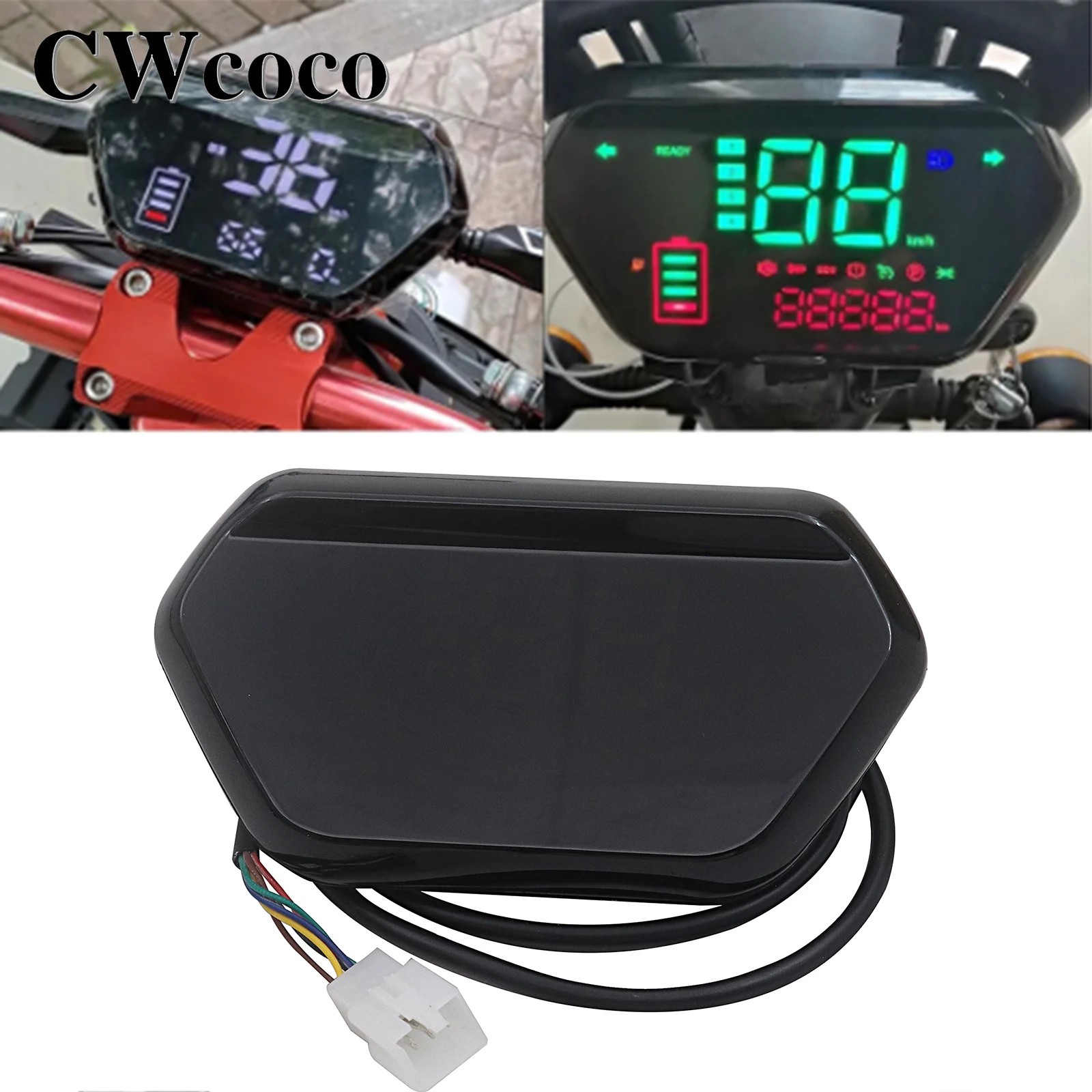 Citycoco Speedometer LED Display Meter 60V Meter Speed Battery Turn Light Head Light Display For Citycoco Electric Scooter