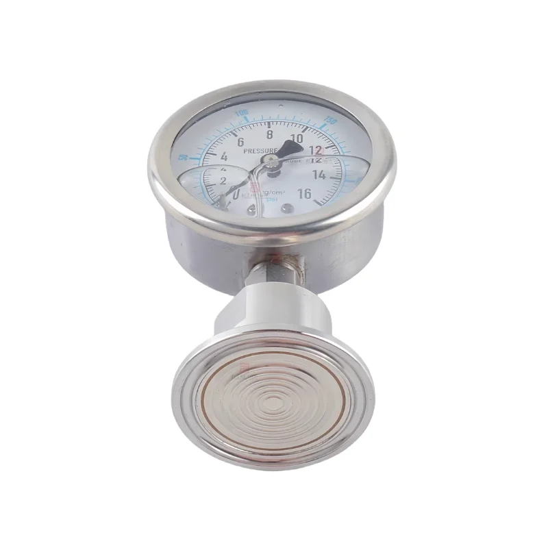 

Pressure Gauge Inner Wire M14 Chuck Connector Quick Installation Inner and Outer Thread Valve Clamp 2 Division Diaphragm Table