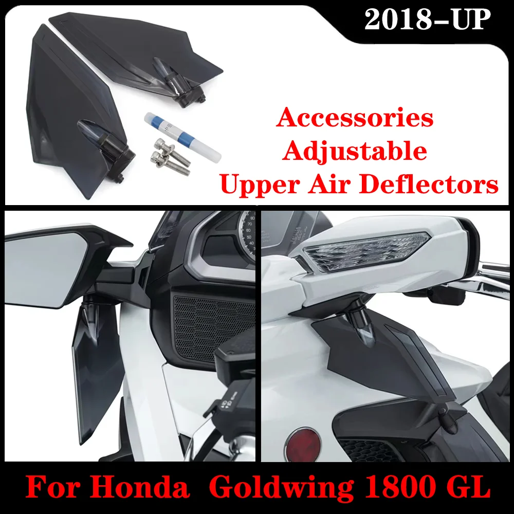 

For Honda Goldwing 1800 GL Gold Wing GL1800 Tour DCT 2018-2025 2022 2019 Motorcycle Accessories Adjustable Upper Air Deflectors