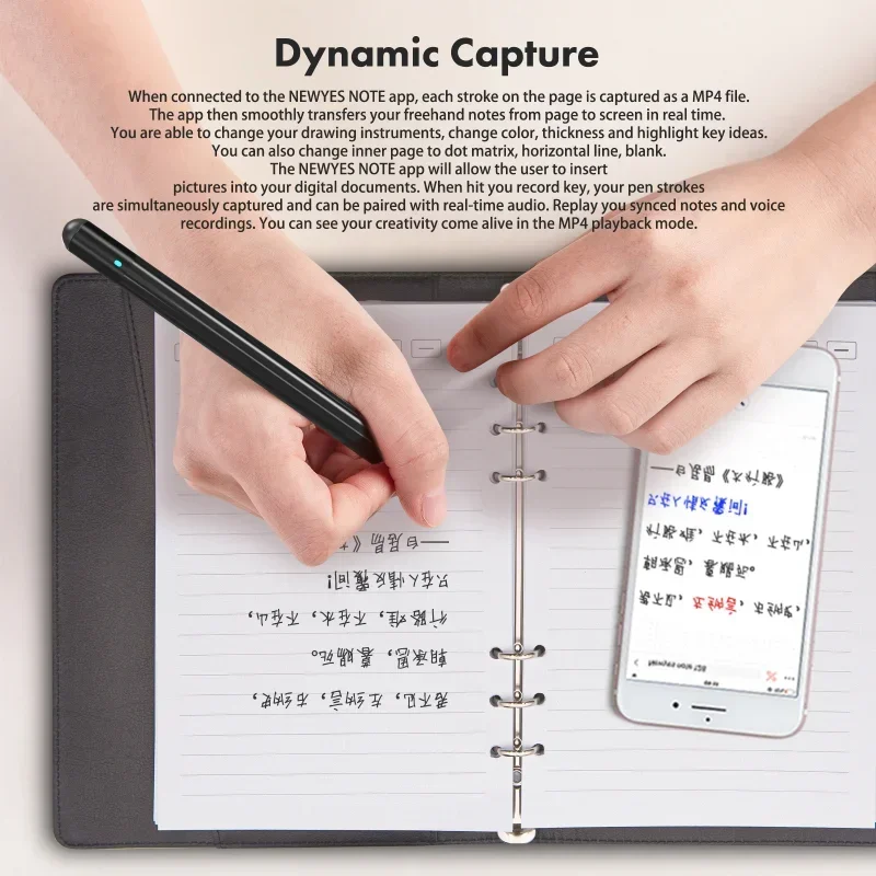 Newyes Digital Handwriting Note Book Smart Sync Pen Diary Smart Writing Set Cloud Notebook with Active Stylus Pen/pencil Refills