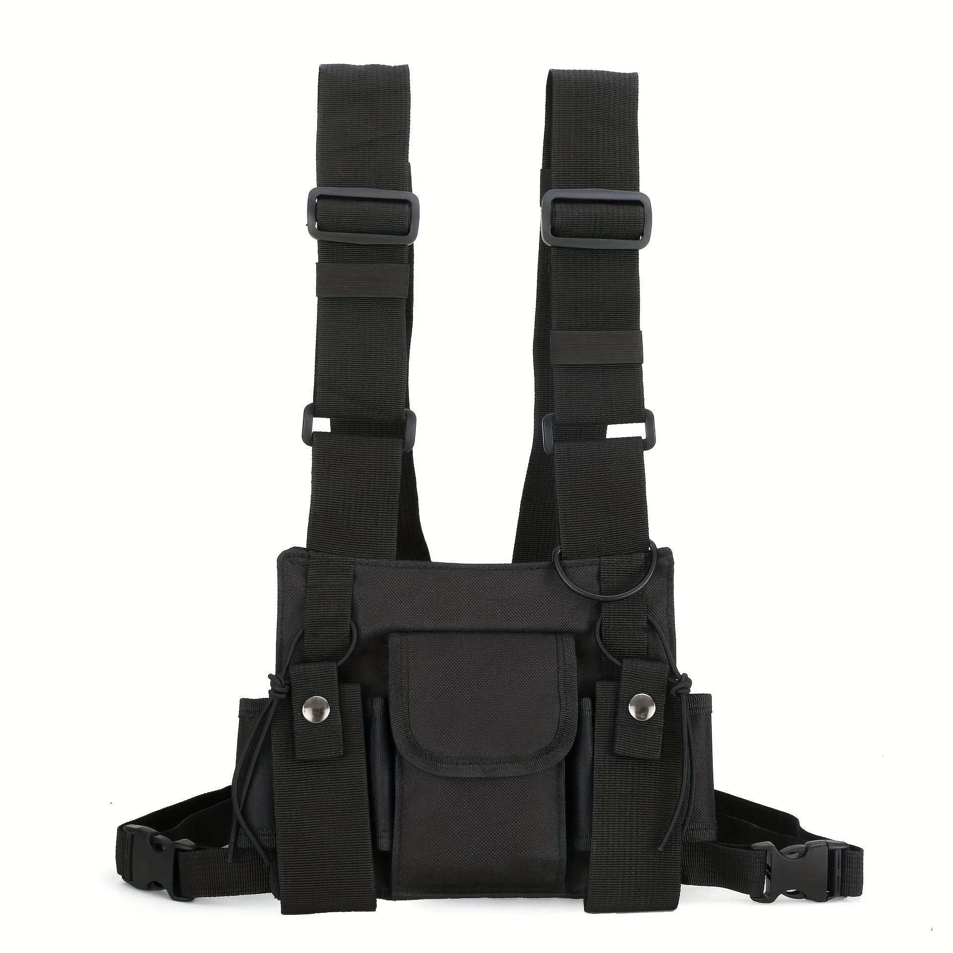 Leacat Waist Pack Nylon Adjustable Vest Hip Hop Streetwear Functional Tactical Harness Chest Rig Kanye West Chest Bag