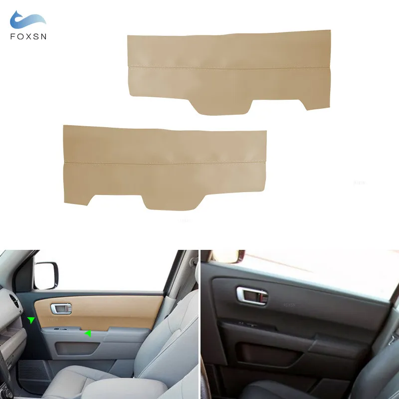 

Beige Microfiber Leather Trim For Honda Pilot 2009 2010 2011 2012 2013 2014 2015 Car Front Left / Right Door Armrest Panel Cover