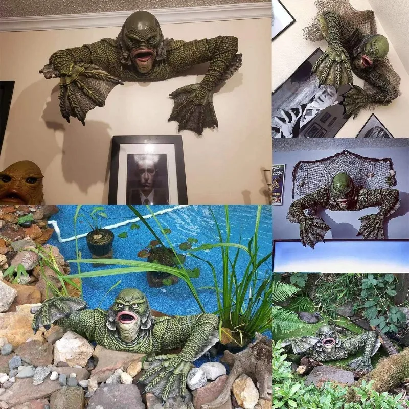 New Style Creative Quirky Lizard Wall Mounted Desktop Decor Living Room Decor Halloween Party Atmosphere Props Home Decoration