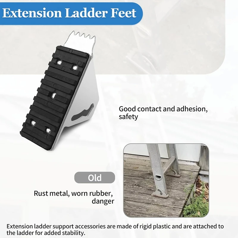 Shoe Kit 26-2 Extension Ladder Parts, Extension Ladder Feet Compatible With D1200 D1300 D1700 D1800 Series Ladders