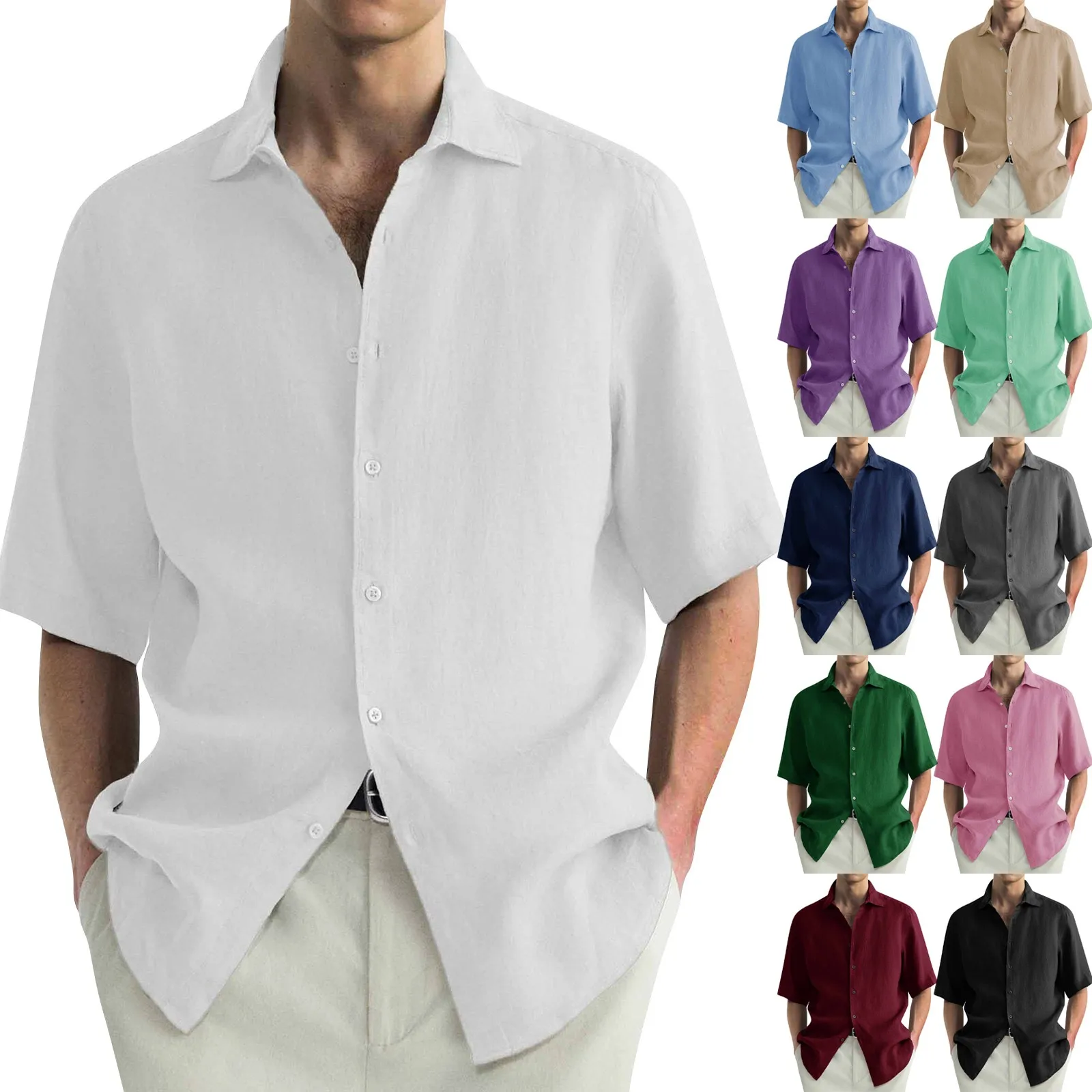 

Гавайская рубашка для мужчин, винтажная пляжная рубашка с коротким рукавом, на пуговицах, для боулинга, для лета